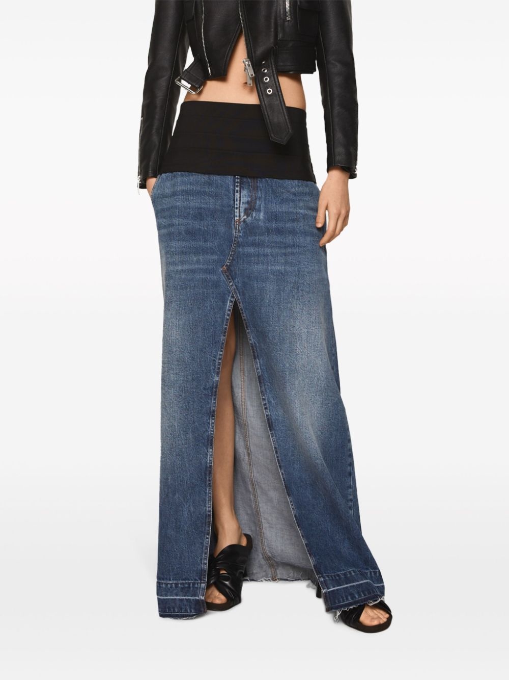 denim maxi skirt - 5