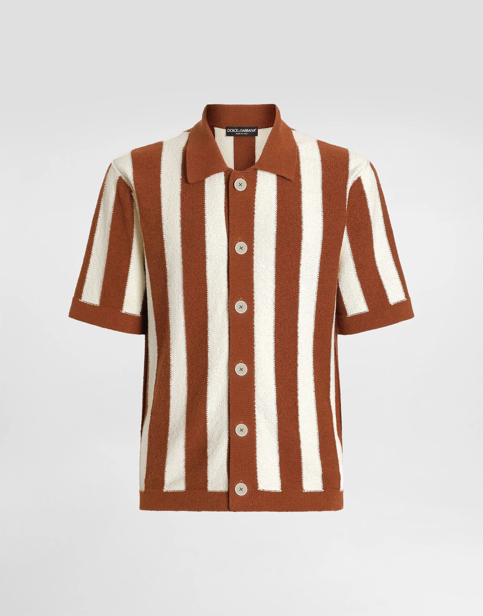 Striped knit shirt - 1