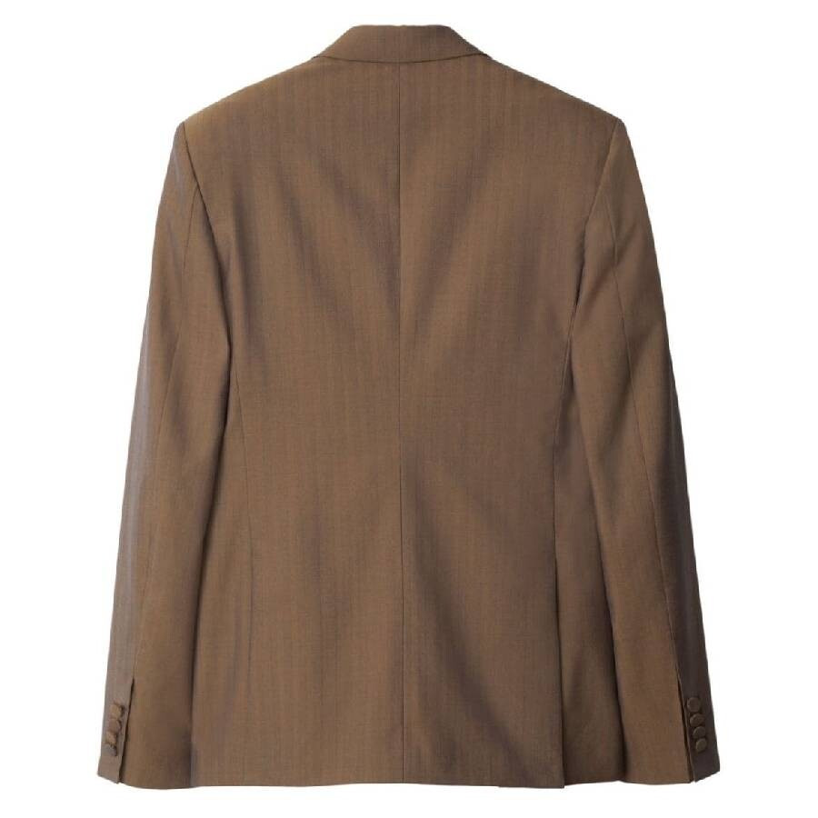 Burberry Herringbone Double-Breasted Wool Blazer - 6