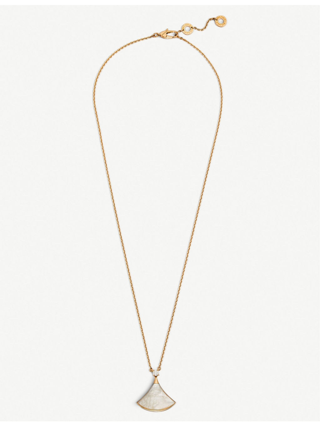 Divas’ Dream 18kt pink-gold with mother of pearl and pavé diamonds necklace - 3