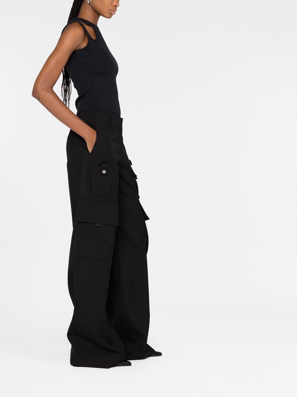 wide-leg cargo pants - 6