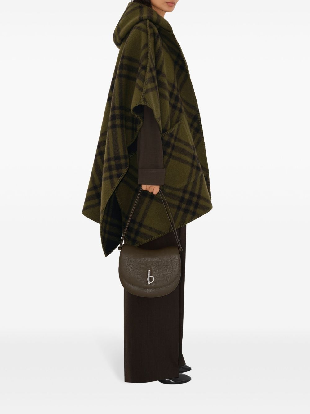 Check wool cape - 2