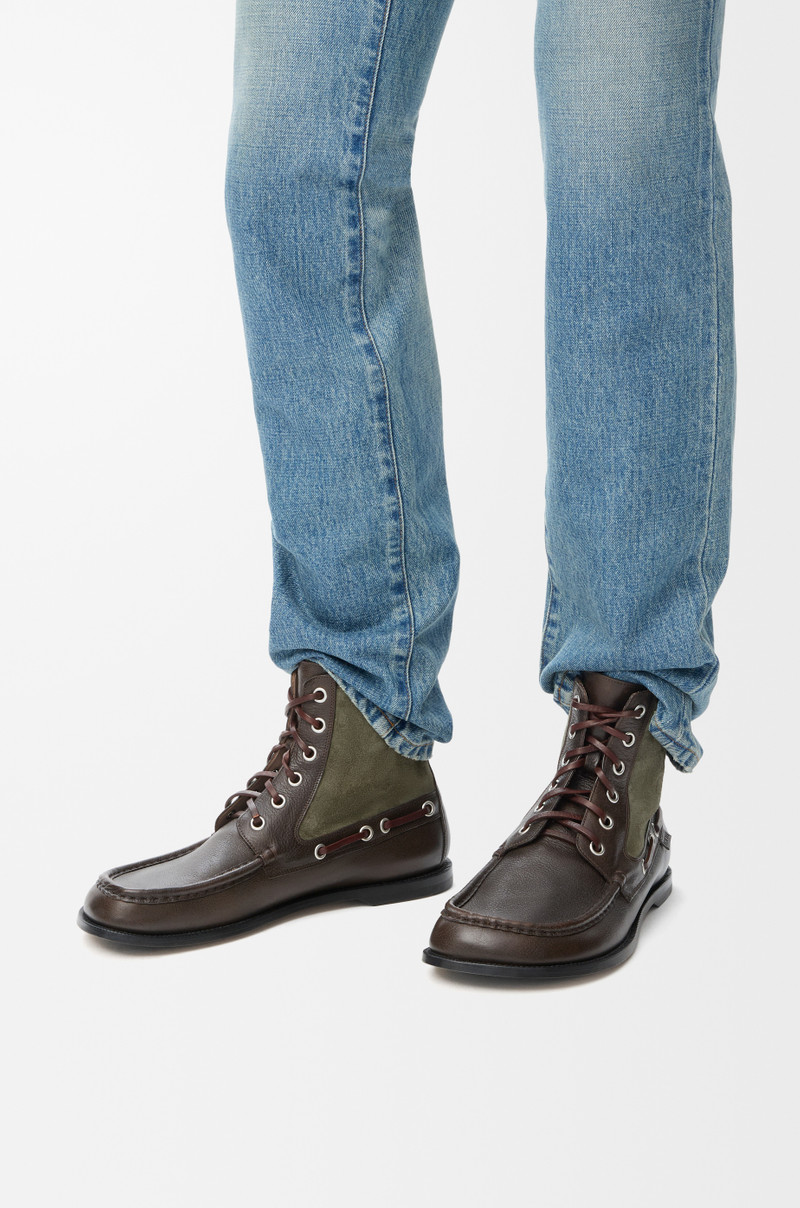 Loewe Campo loafer bootie in calfskin and suede calfskin outlook
