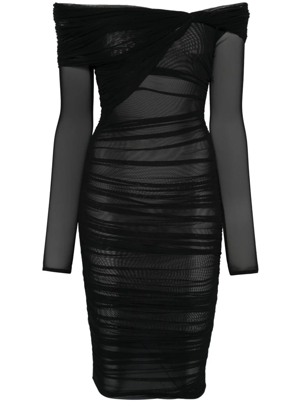 off-shoulder mini dress - 1