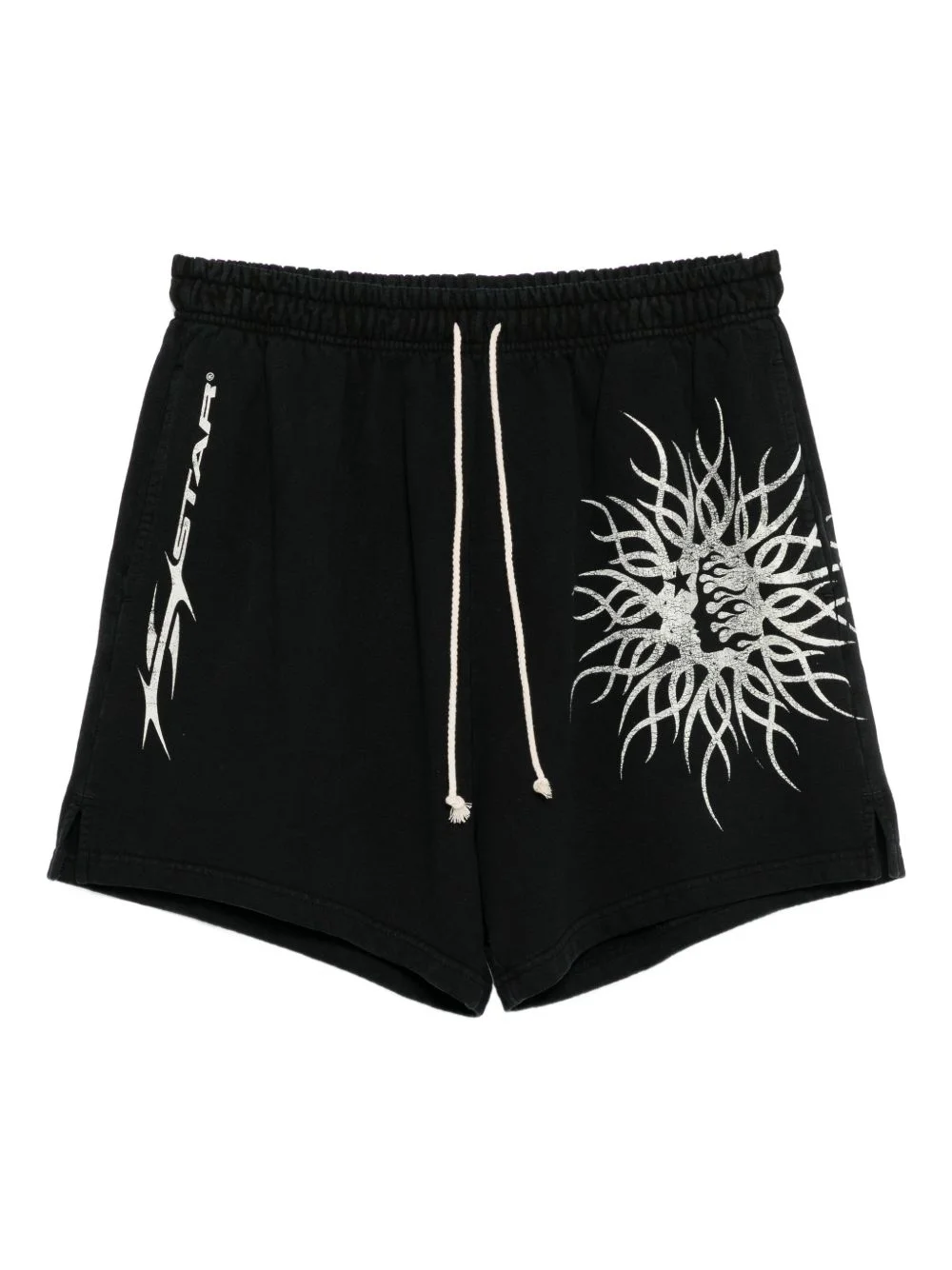 GRAPHIC-PRINT COTTON SHORTS - 1