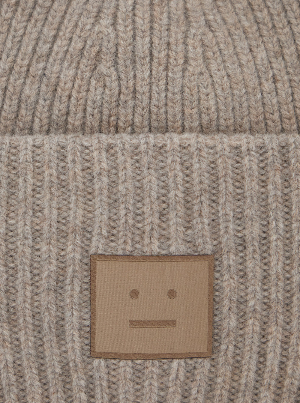 Acne Studios Women Beige Knit Beanie With Patch On The Front In Wool Blend Woman - 3
