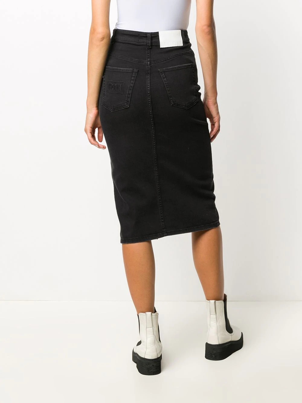 denim pencil skirt - 4