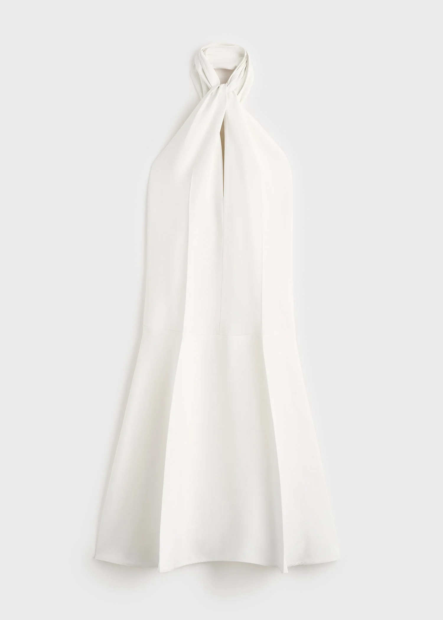 Twist halter dress ecru - 1
