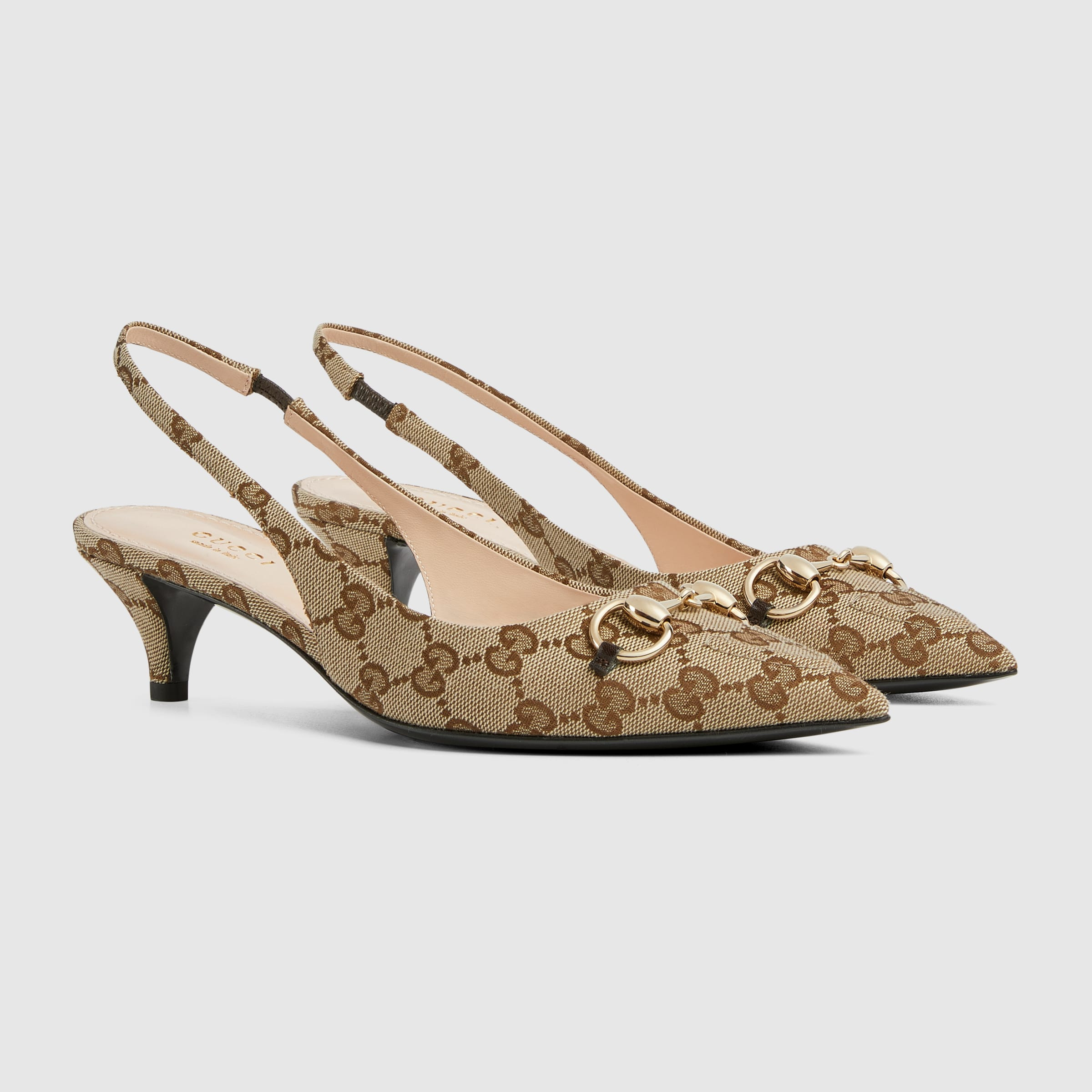 Women's GG canvas slingback pump - 2