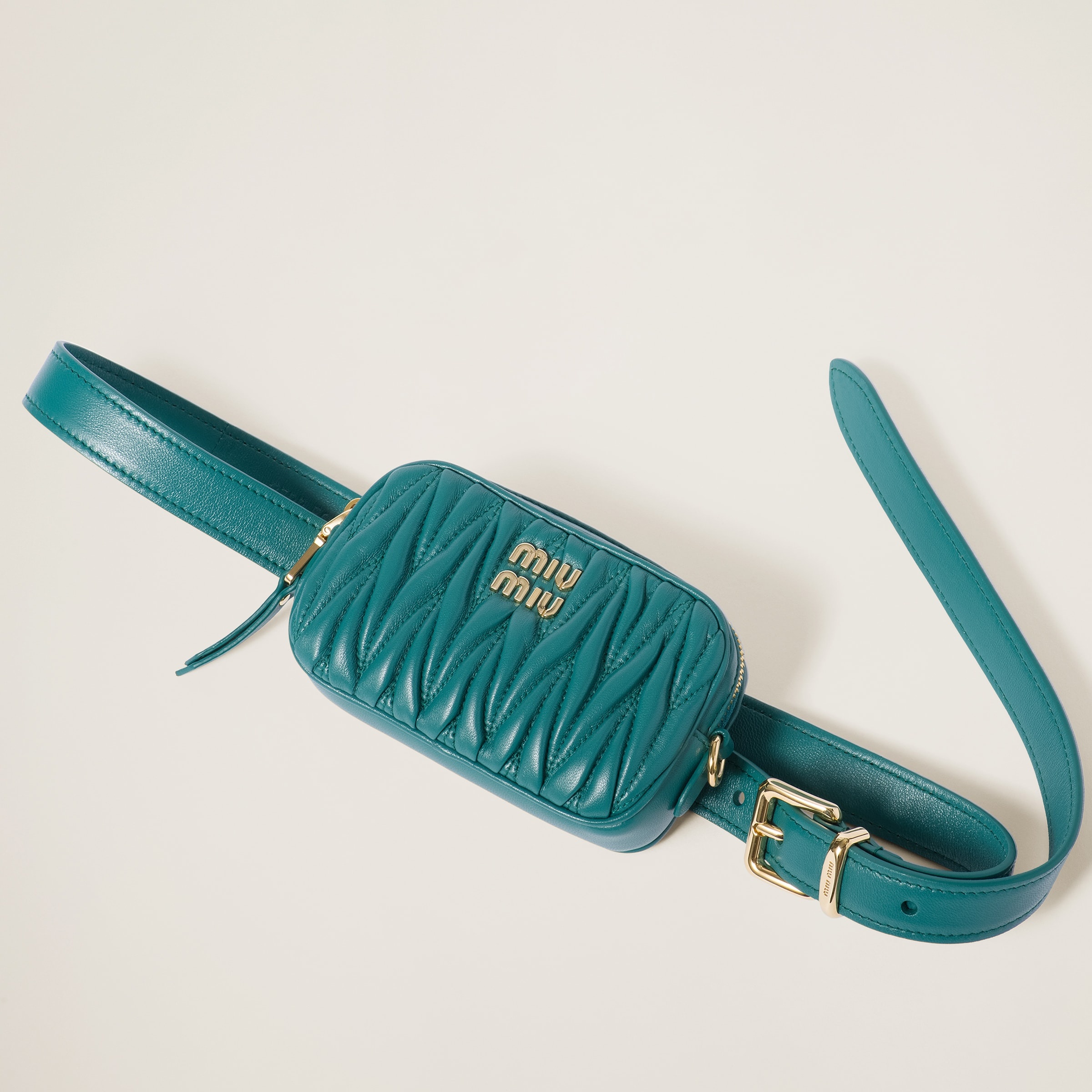 Belt with matelassé pouch - 1