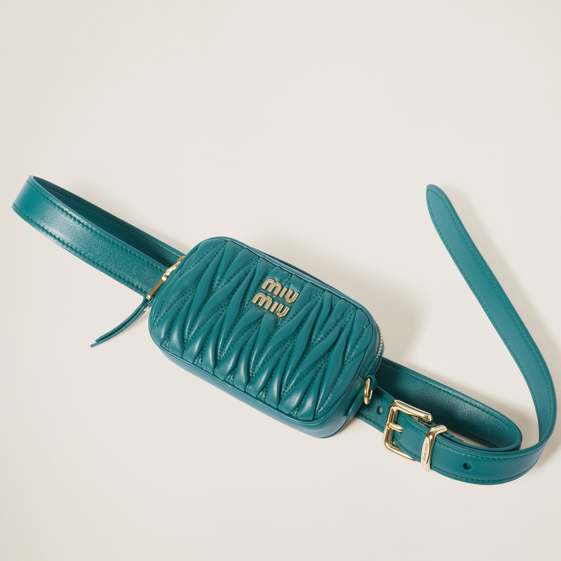 Belt with matelassé pouch 1