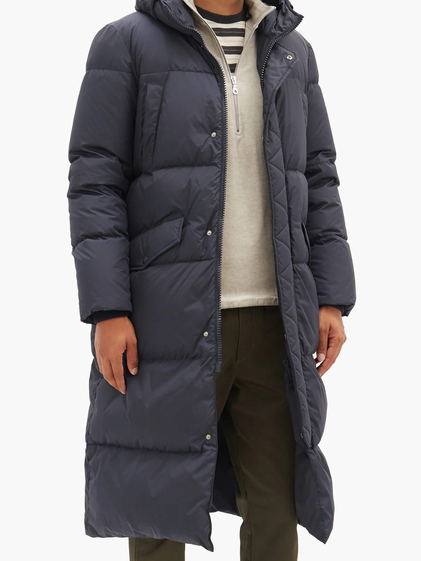 Hooded down-quilted coat - 2