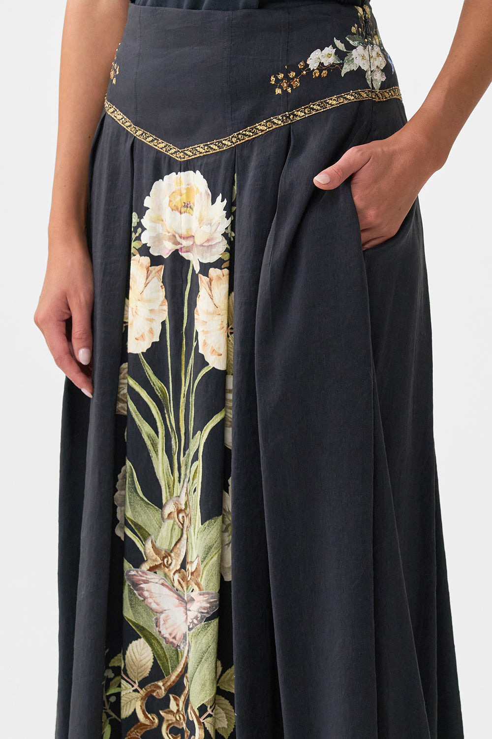 CORSET WAIST MAXI SKIRT - 5