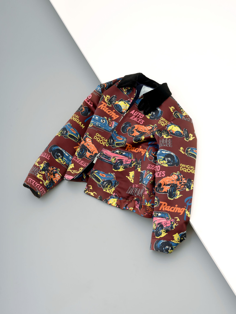 sacai Car Race / Tropical Print Jacket outlook