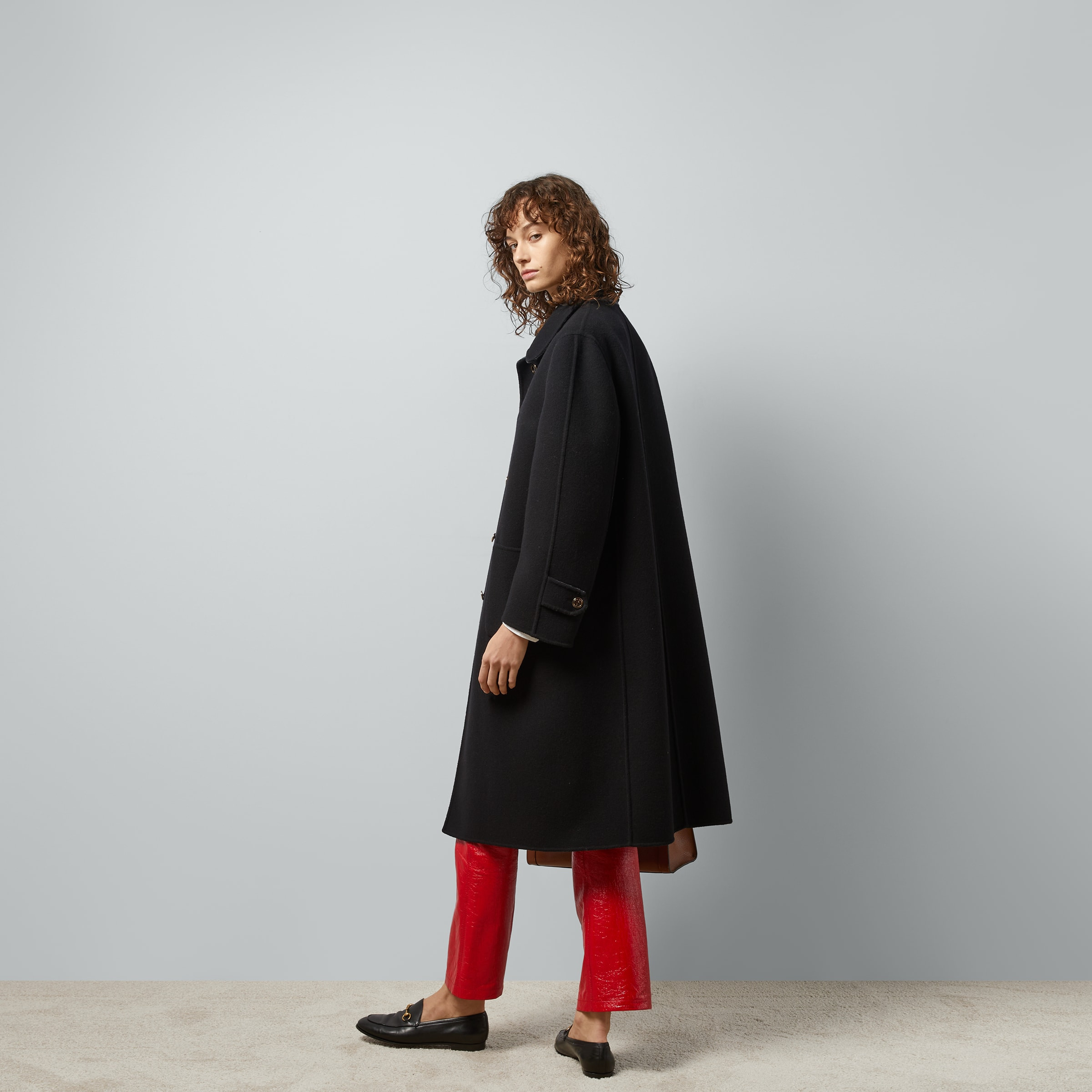 Reversible GG wool coat - 7