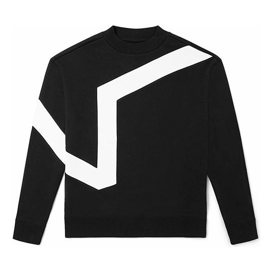Vans Logo Printing Casual Sports Pullover Couple Style Black VN0A54NCBLK - 1