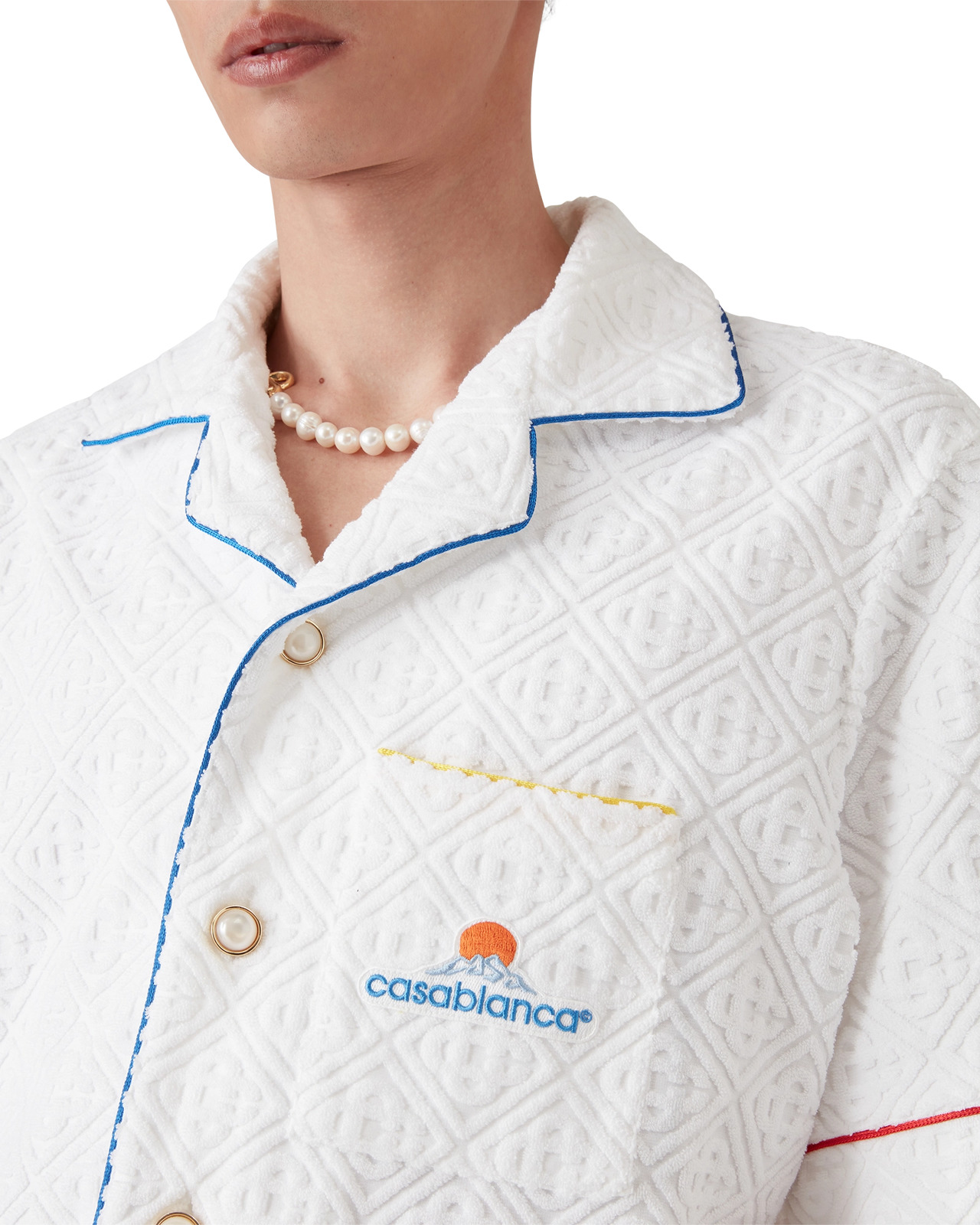 Monogram Towelling Short Sleeve Shirt | Casablanca Paris - 5