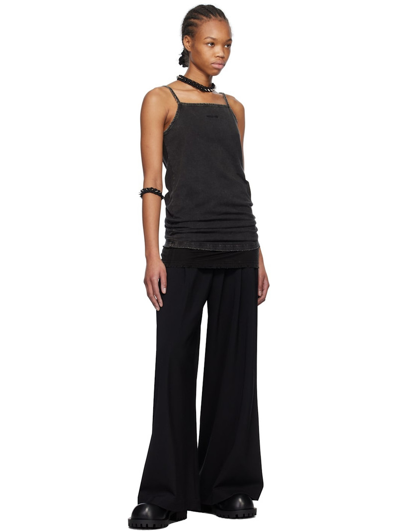 We11done Black Layered Sleeveless Tank Top outlook