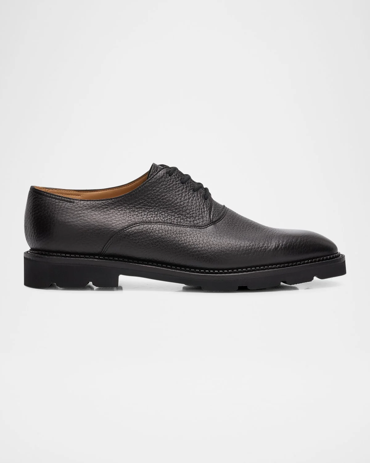 Men's Zennor Grained Leather Derby Shoes - 1