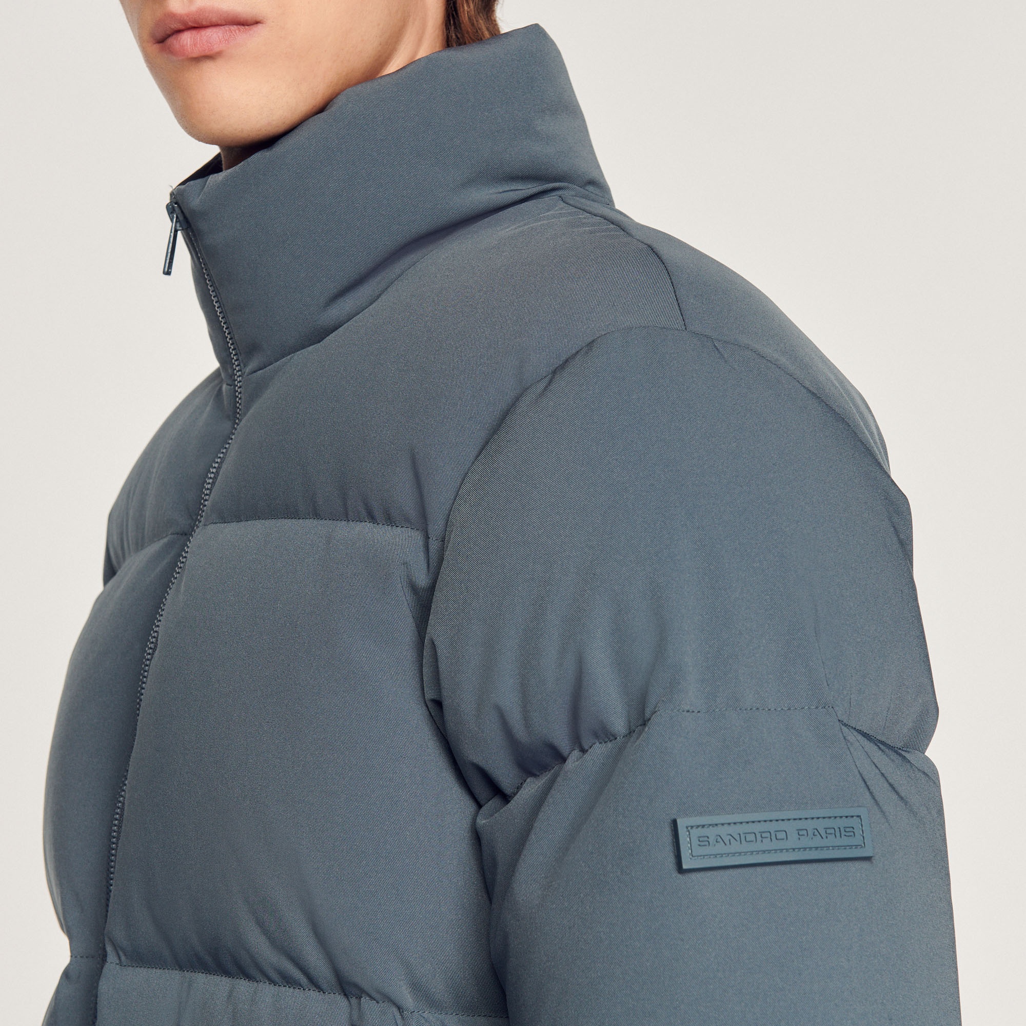 Oversized technical fabric padded jacket - 4