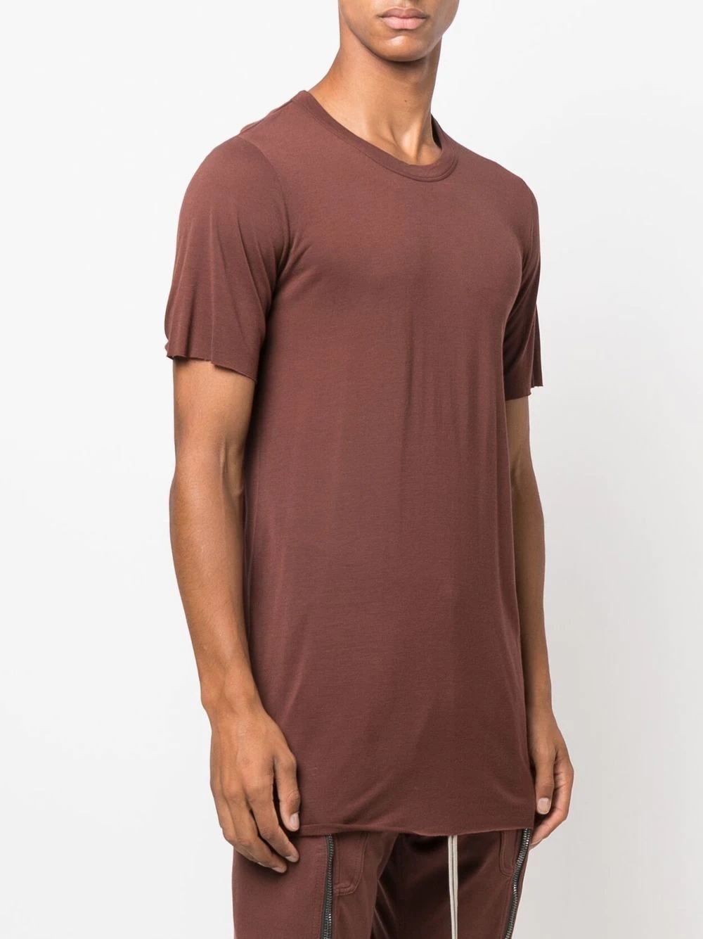 raw-hem longline T-shirt - 3