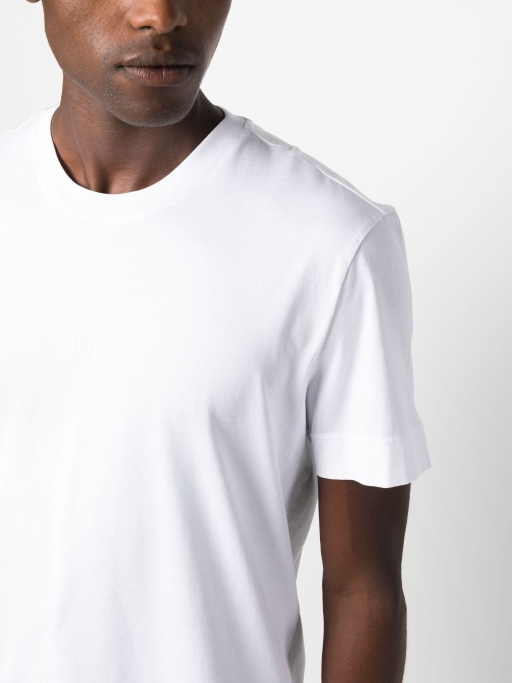 4G-embroidered cotton T-shirt - 5