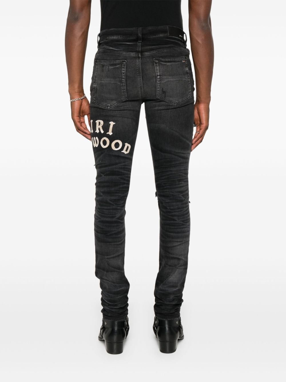 distressed-effect skinny jeans - 4