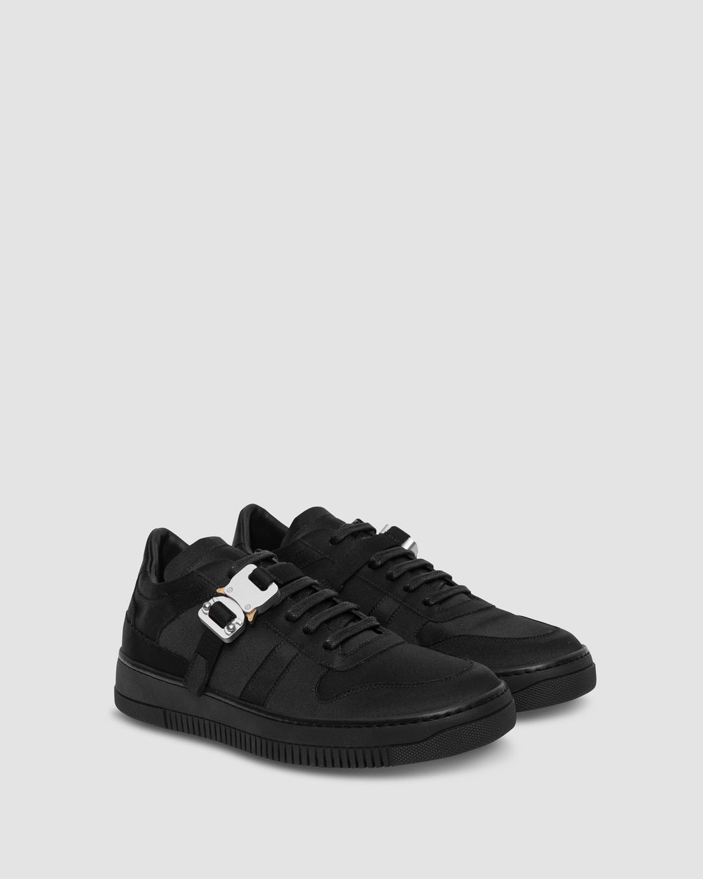 SATIN BUCKLE LOW TRAINER - 2