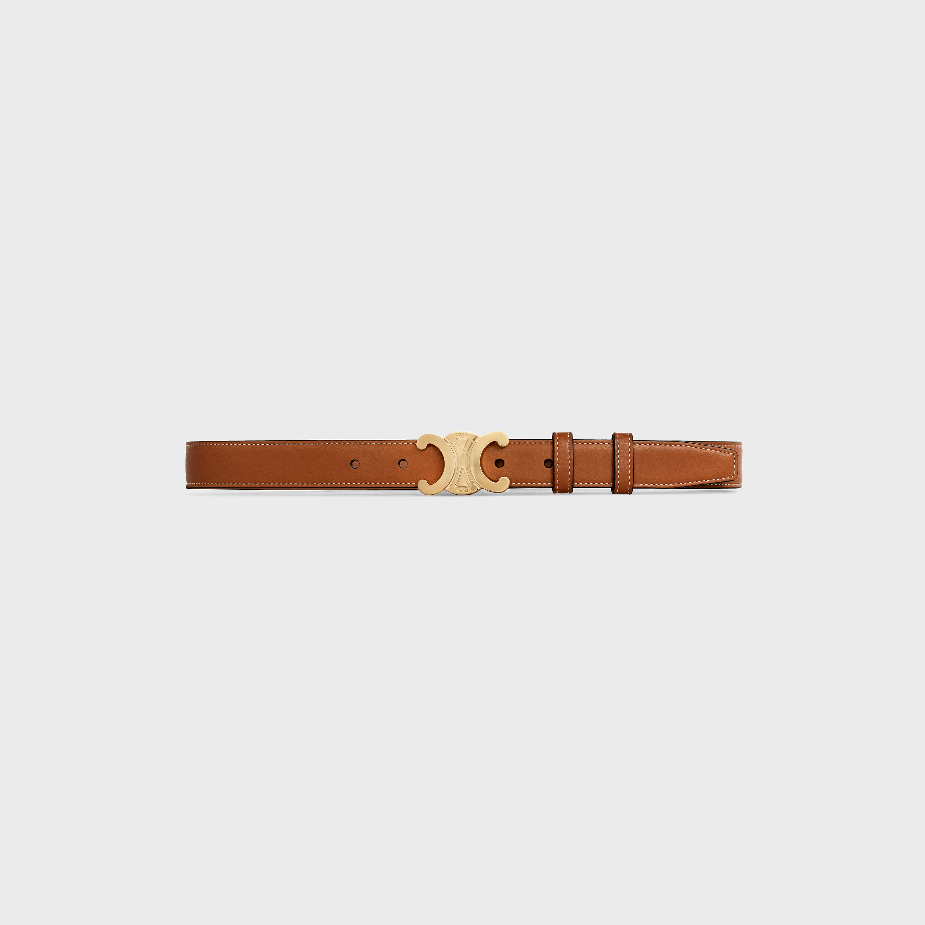 Medium Triomphe Belt  in Natural Calfskin - 1