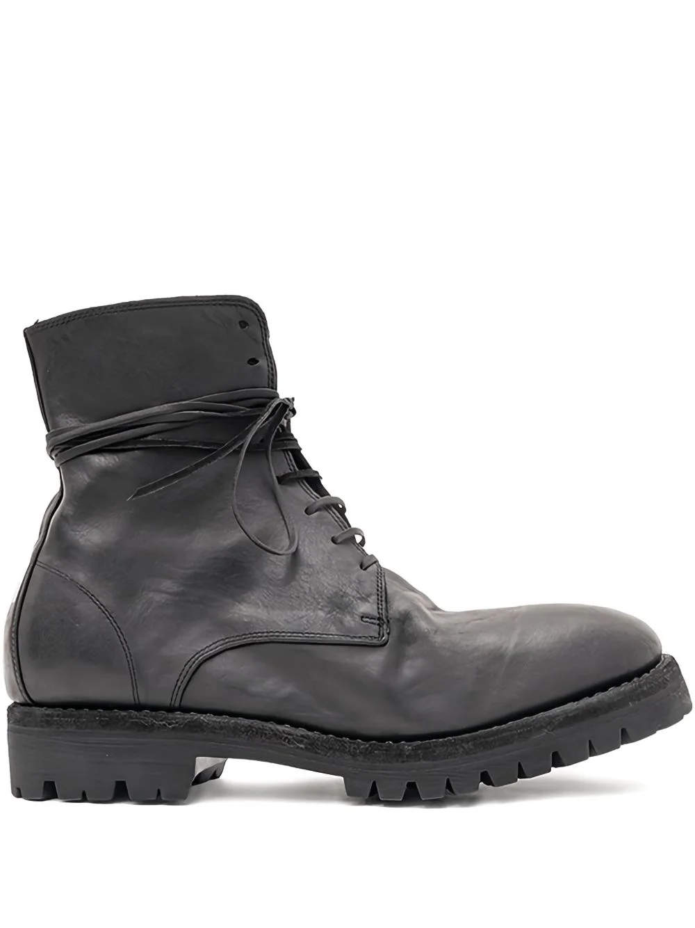 horse leather lace-up boots - 1