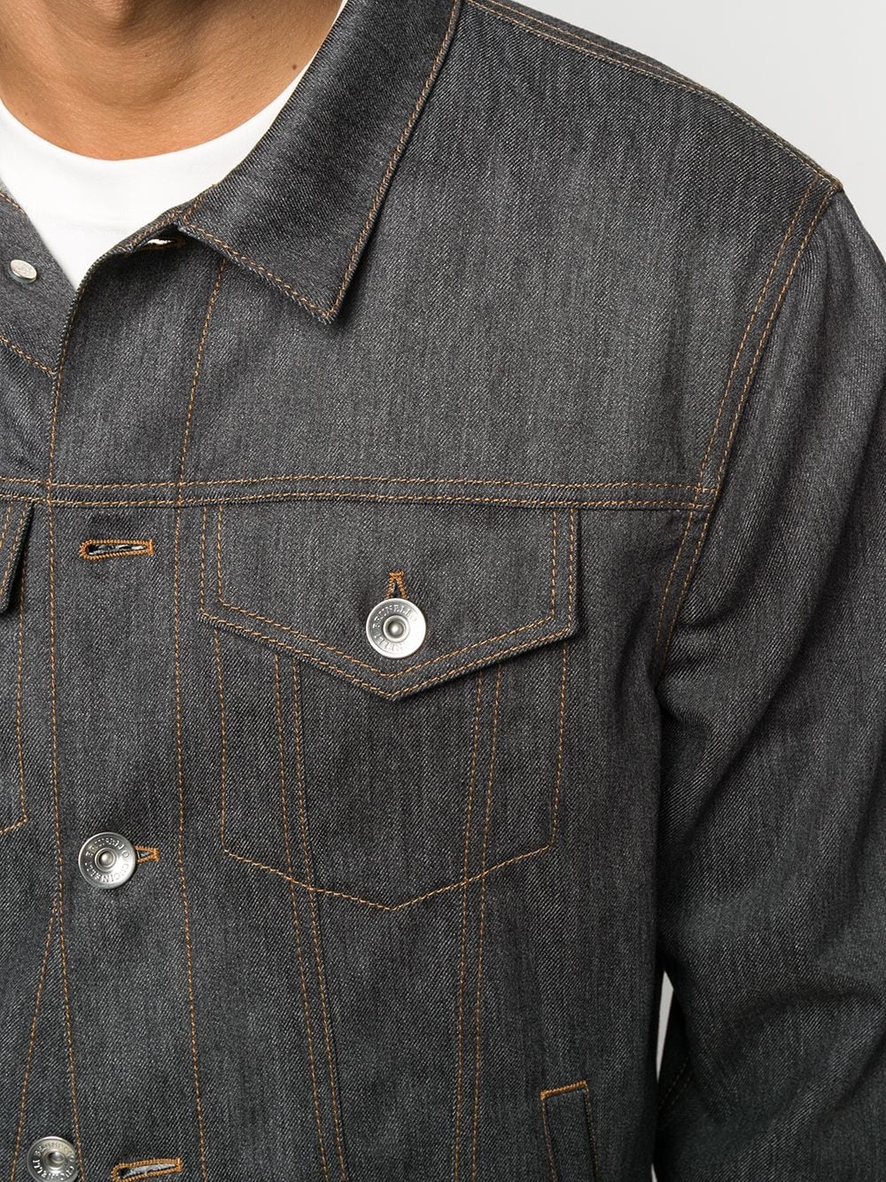 charcoal grey denim jacket - 5