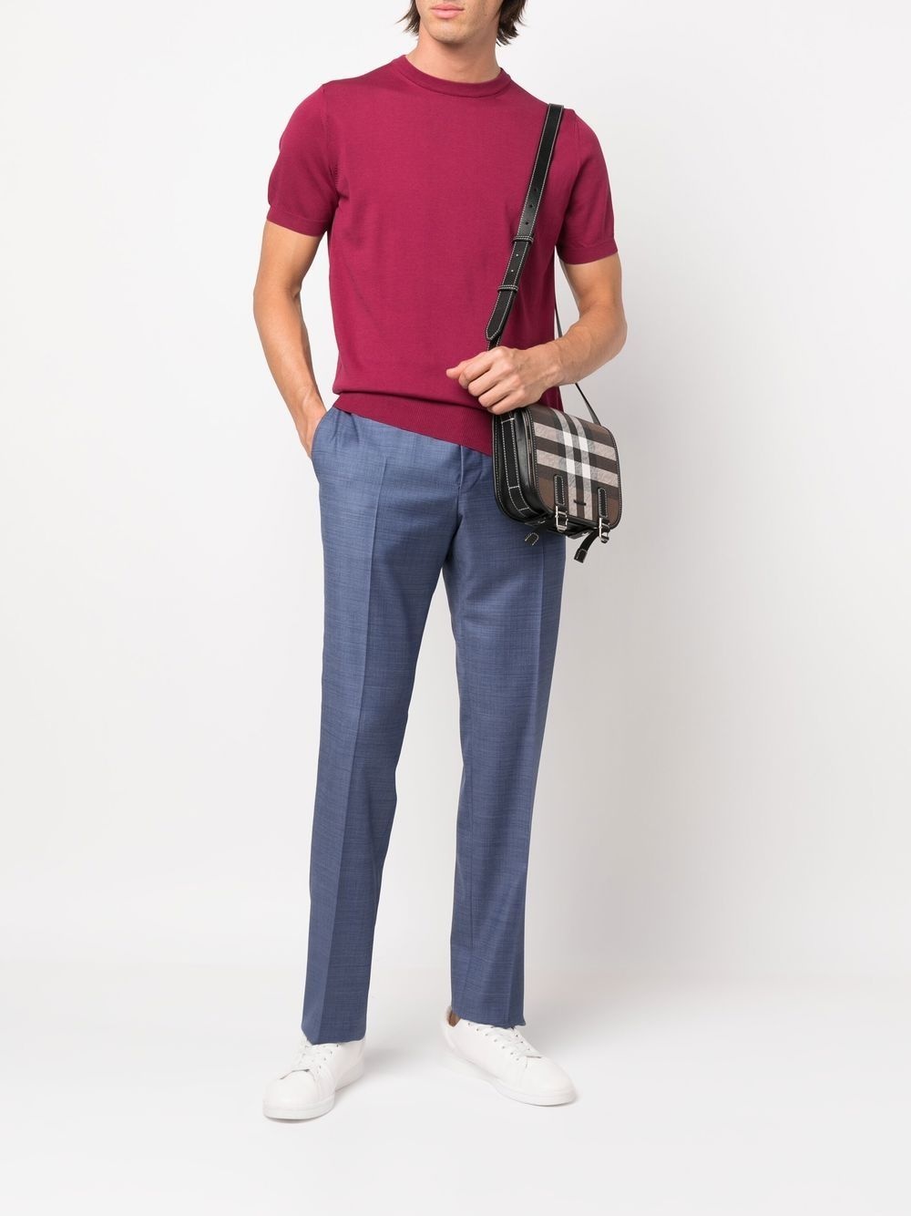 mid-rise straight-leg trousers - 2