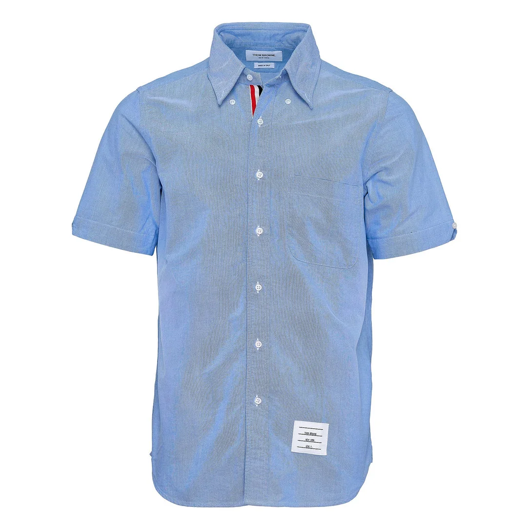 Straight Fit Button Down Shirt Men - 1