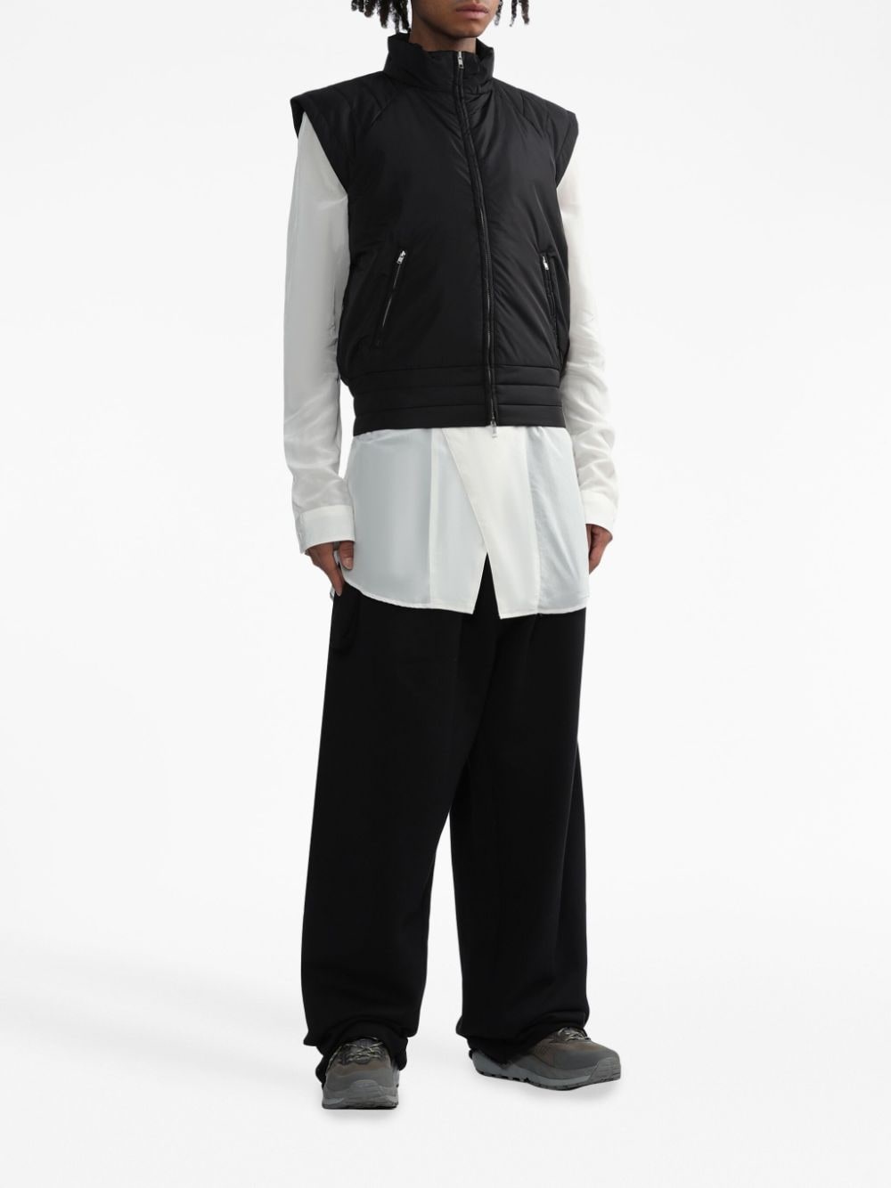 cap-sleeved zipped gilet - 2