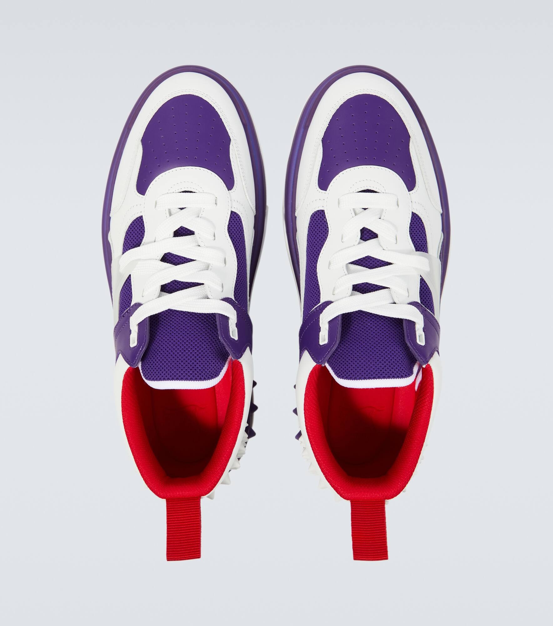 Astroloubi leather-trimmed sneakers - 4