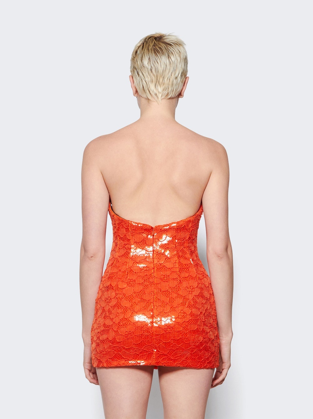 Strapless Mini Dress Orange - 5