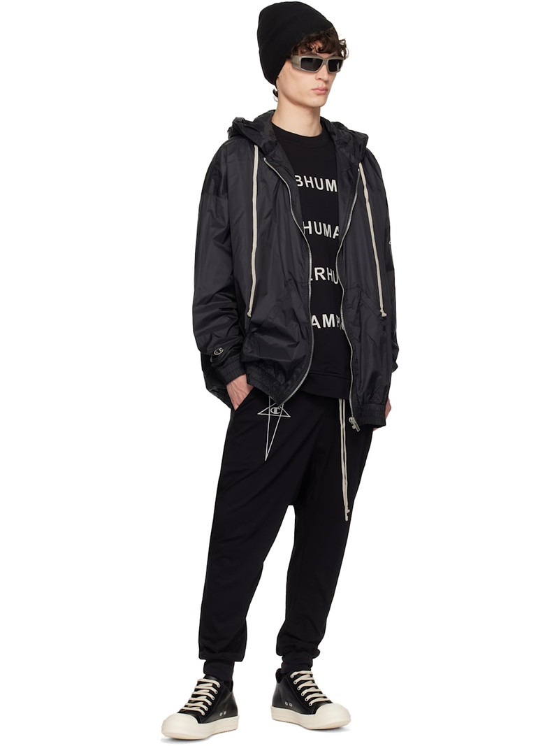 Rick Owens Black Champion Edition Prisoner Drawstring Sweatpants outlook