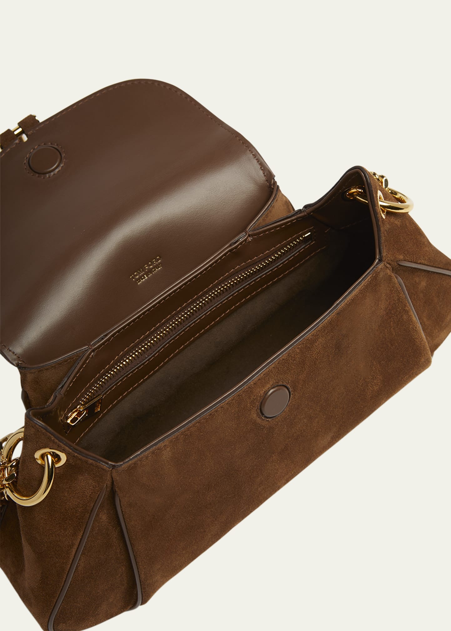 Tara Chain Shoulder Bag in Suede - 4