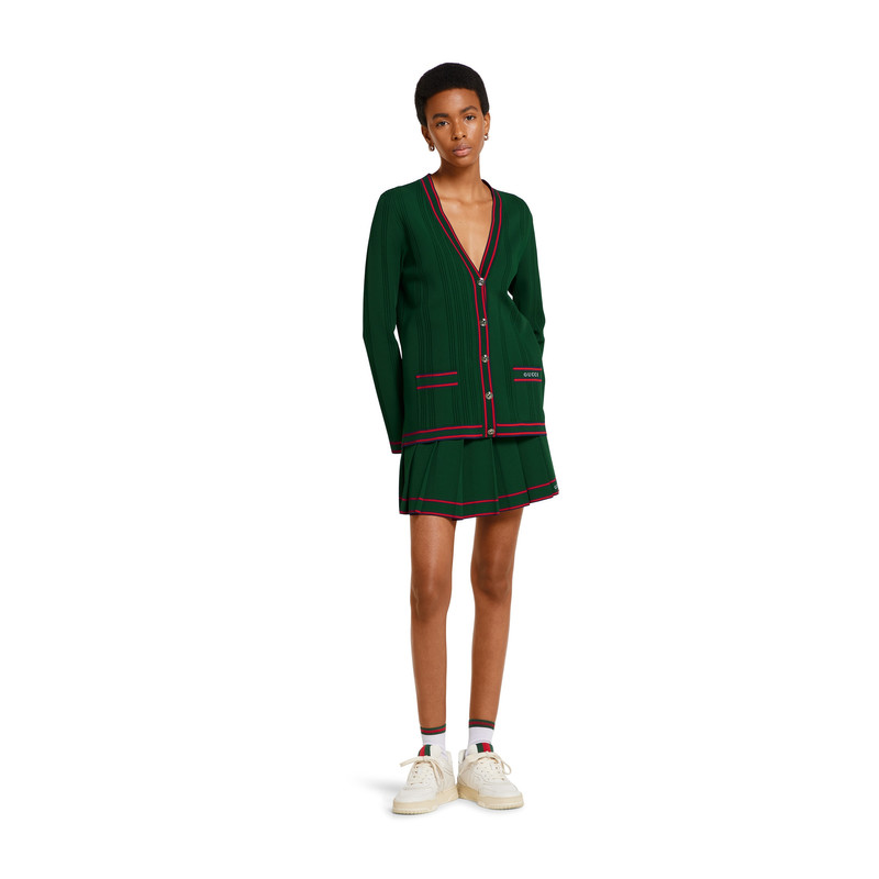 GUCCI Stretch viscose skirt with embroidery outlook