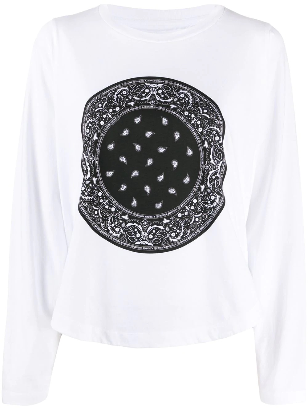 paisley print jersey top - 1