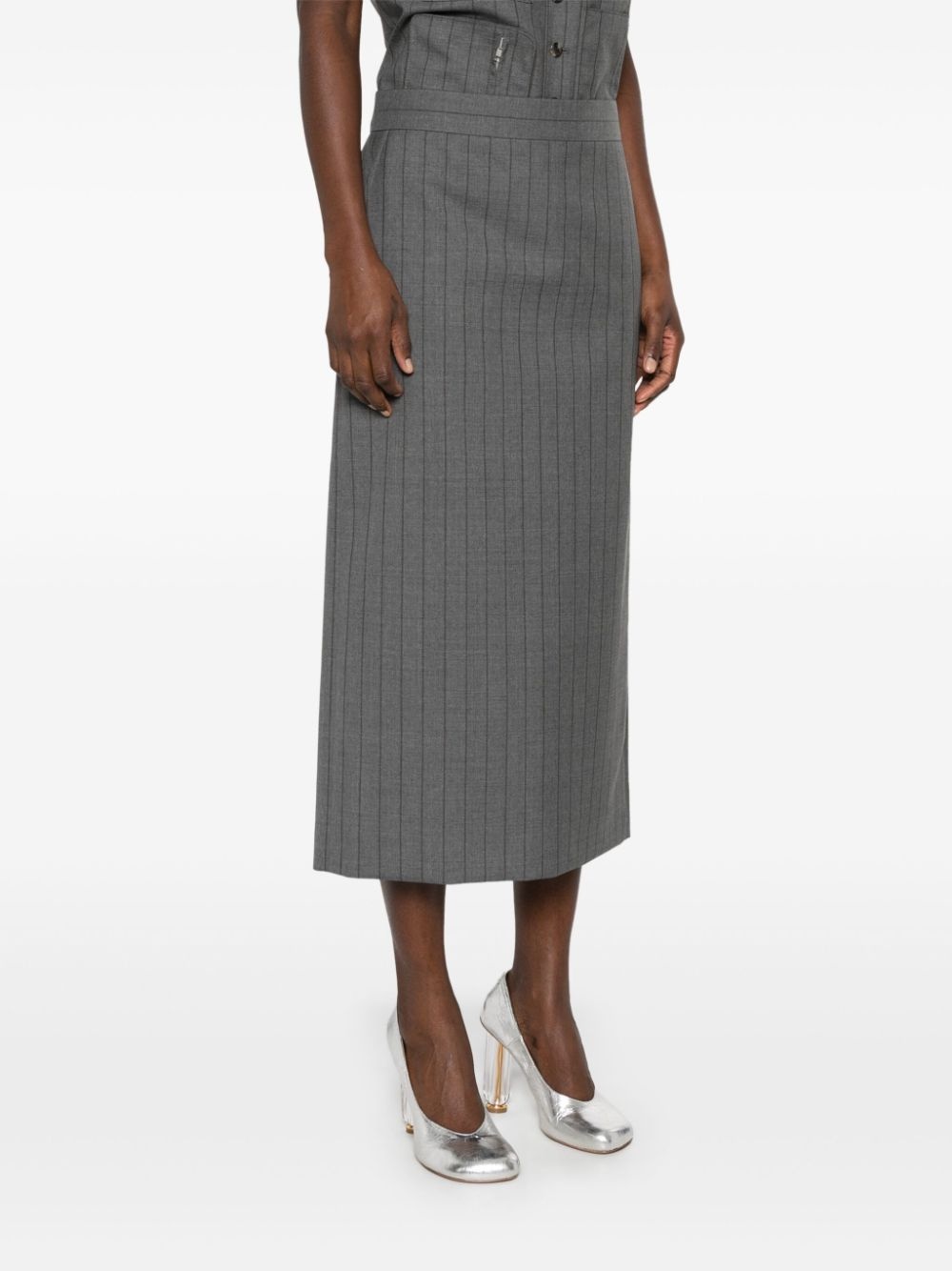 striped midi skirt - 3