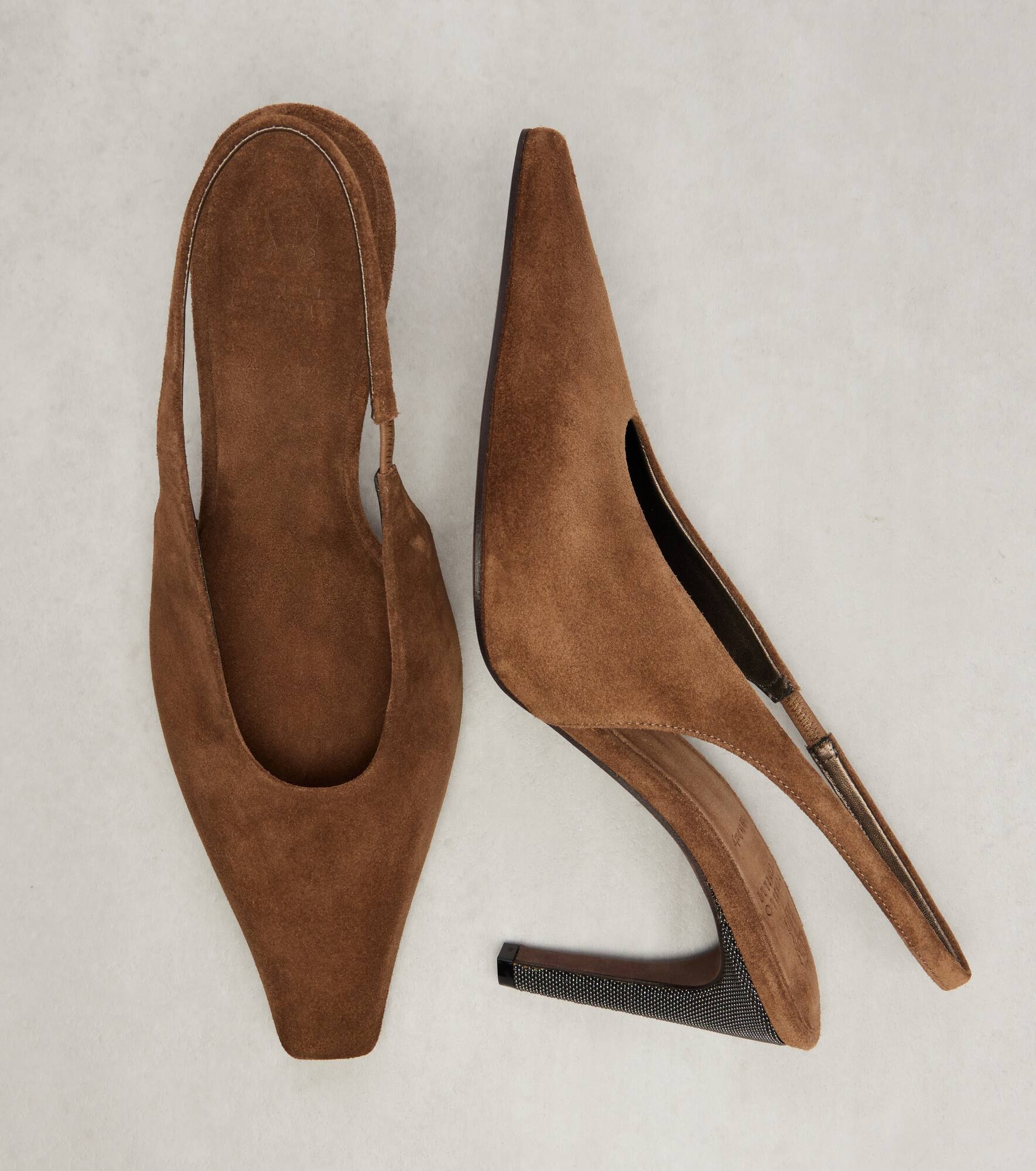Monili suede slingback pumps - 5
