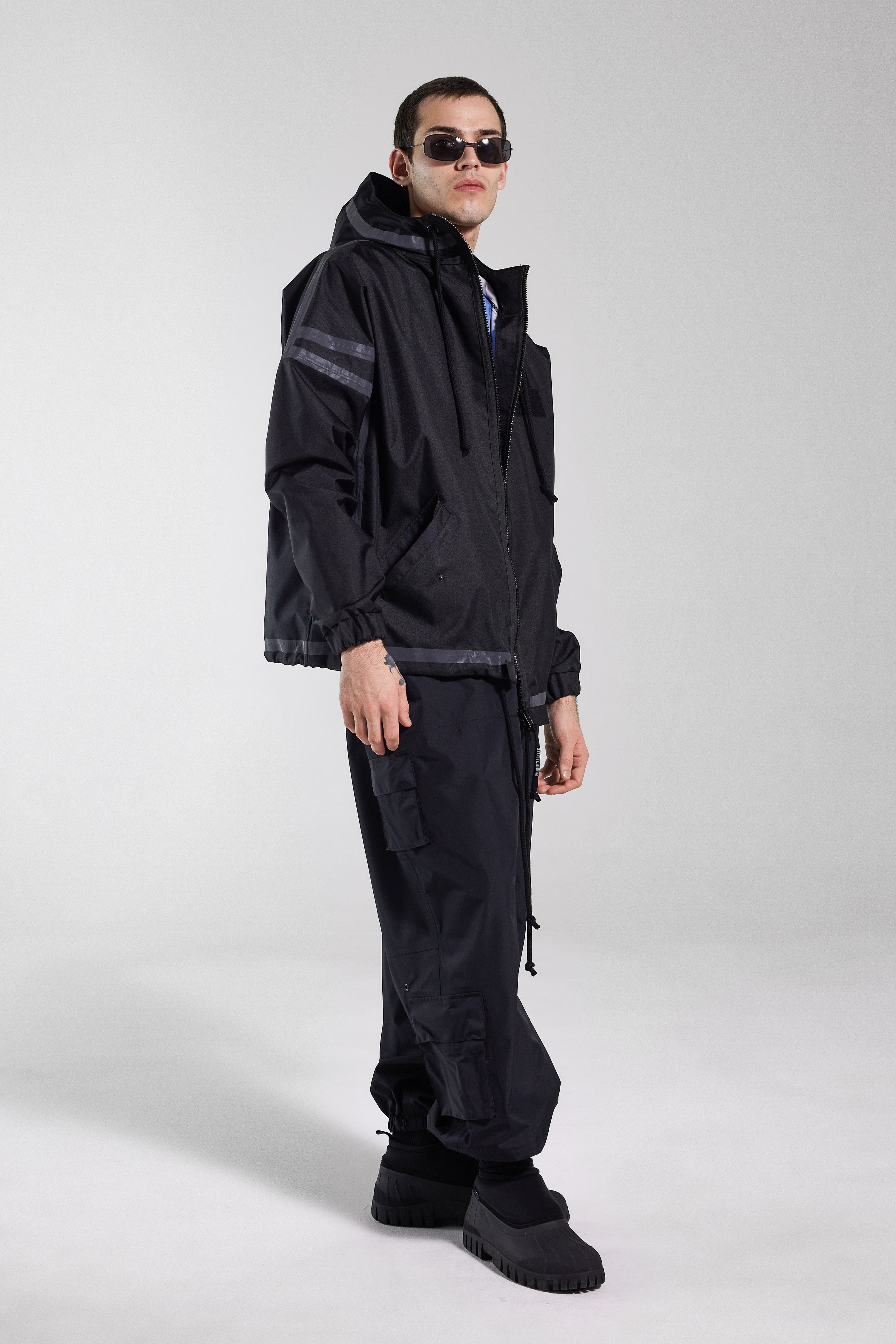 Stutterheim Forsa Full Zip Hooded Jacket in Black at Nordstrom - 6