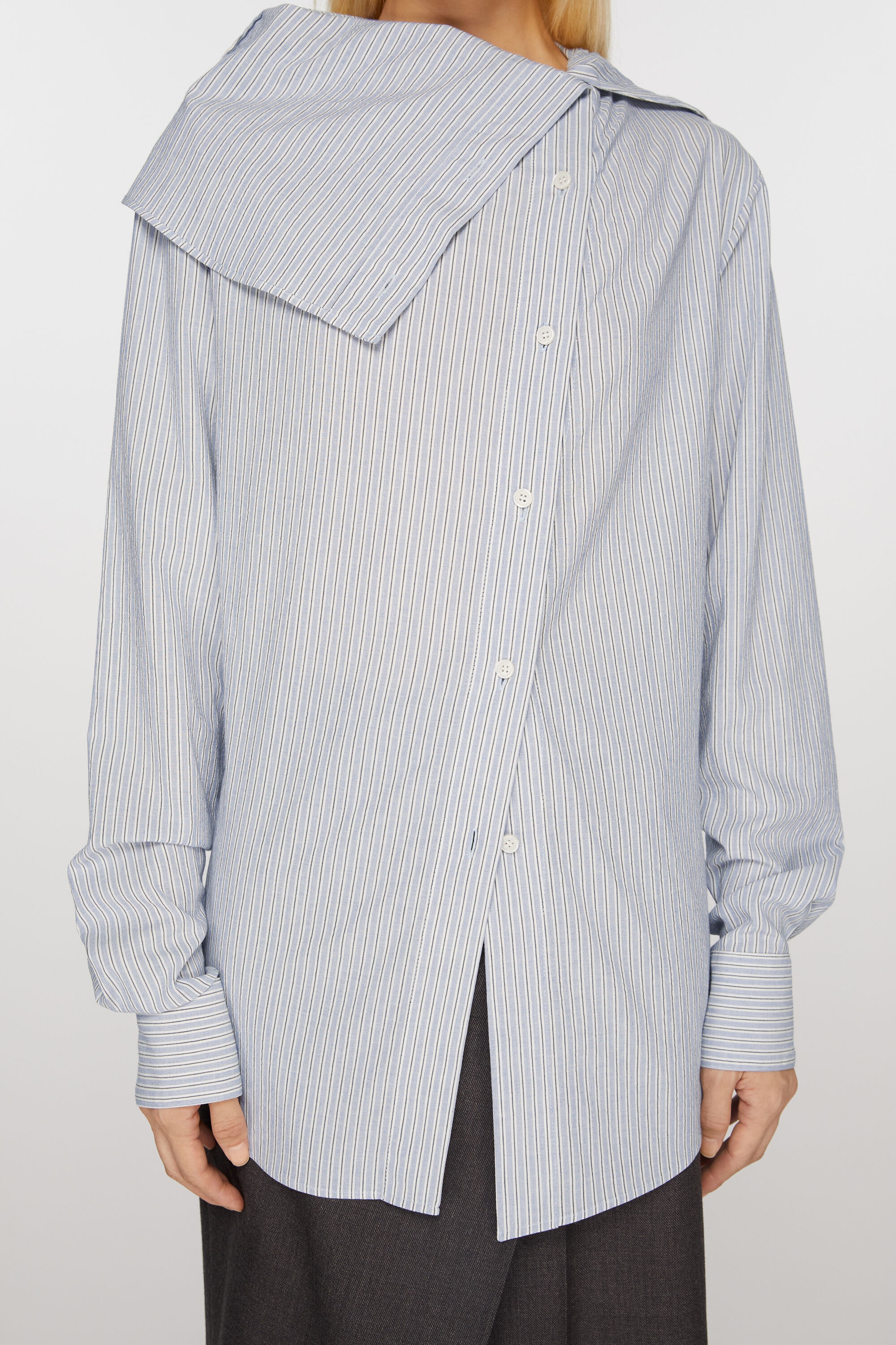 Blouse button-up shirt - Blue/white - 4