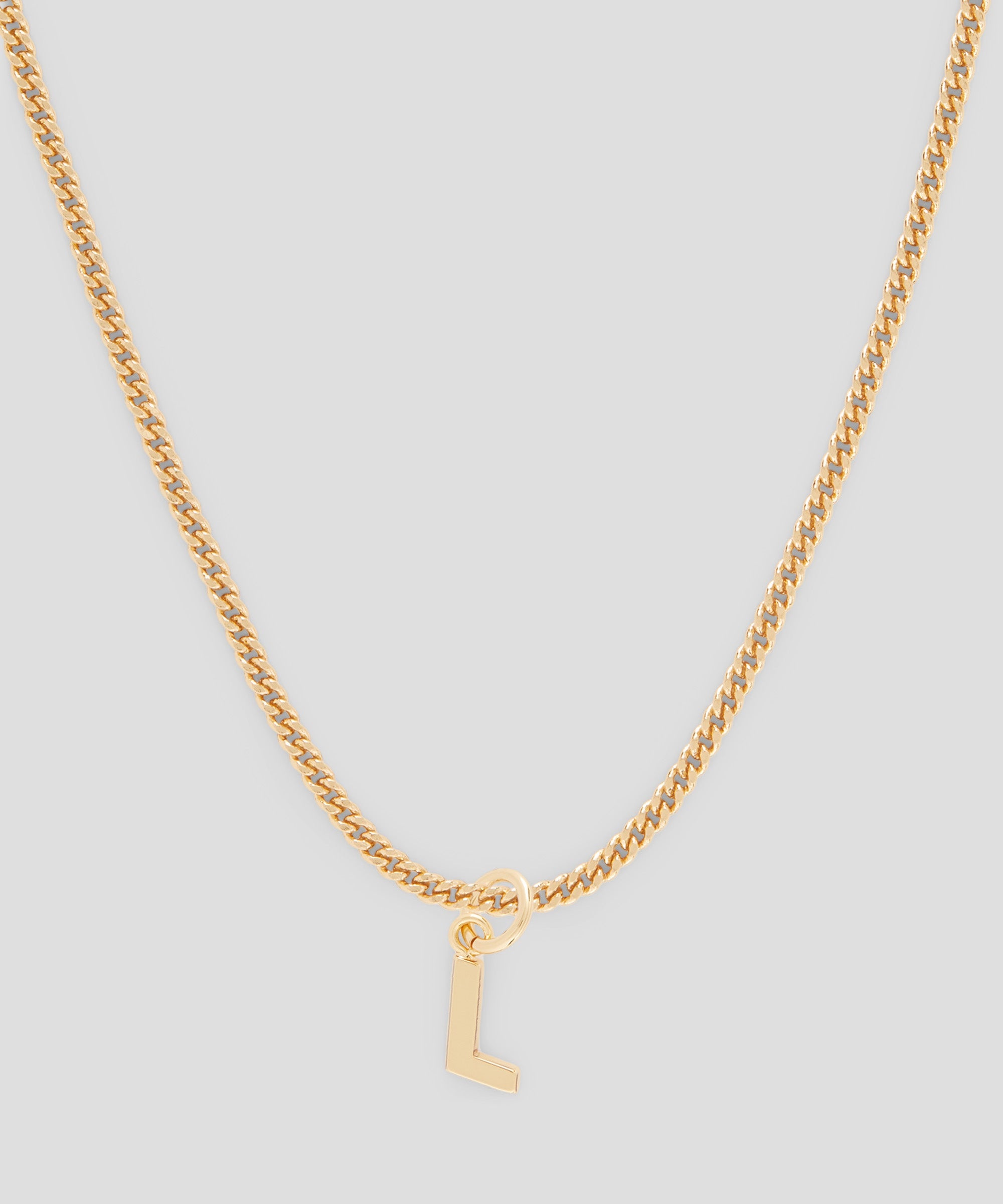 Brass letter L charm - 2