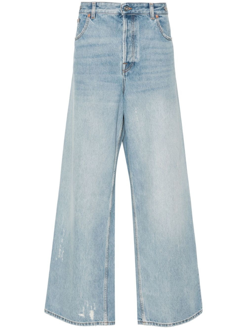 adjustable-waist straight-leg jeans 1