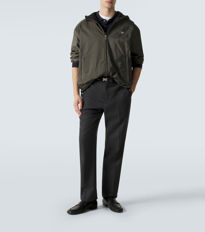 Prada Re-Nylon reversible leather-trimmed jacket outlook