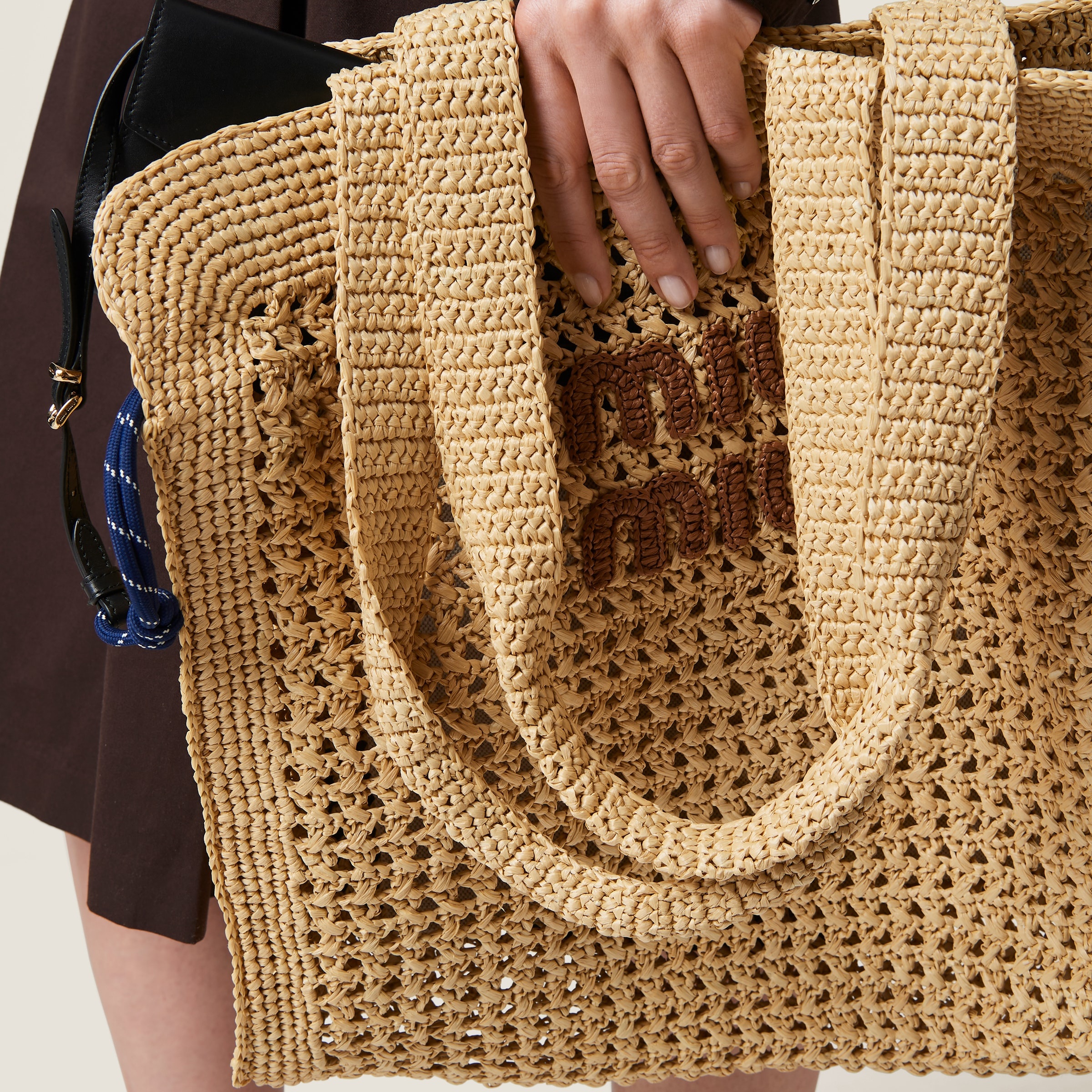 Miu Miu Woven fabric tote bag | REVERSIBLE
