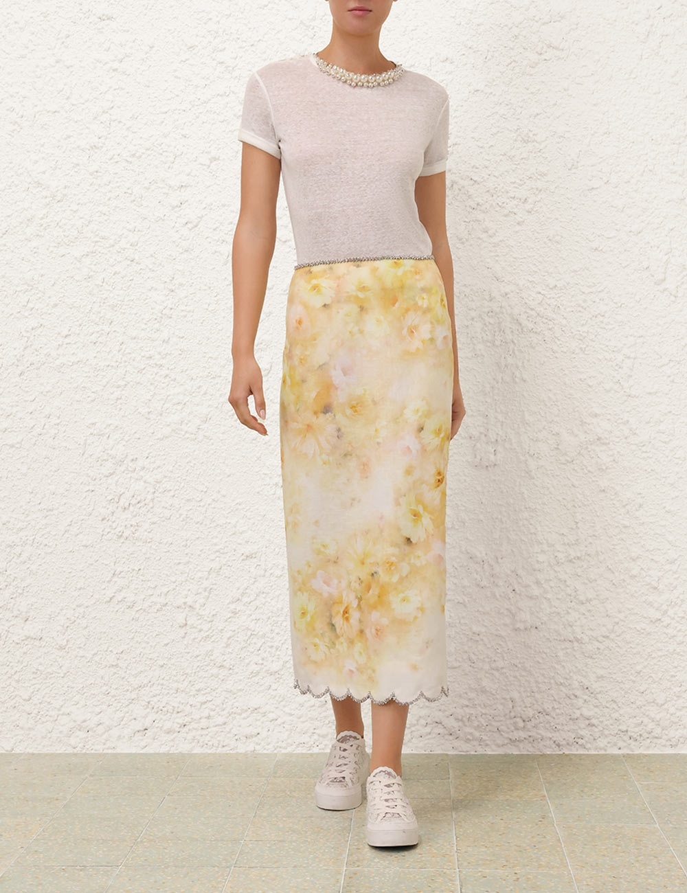 CRUSH SCALLOPED MIDI SKIRT - 7