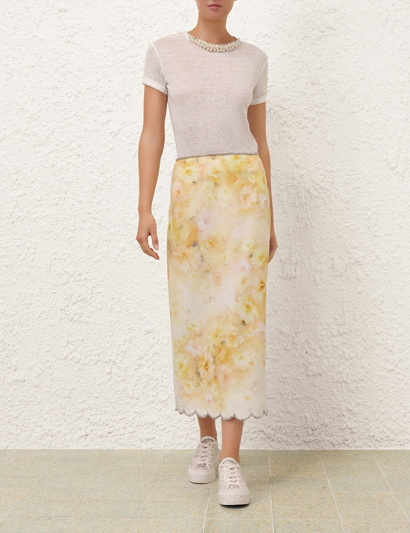 CRUSH SCALLOPED MIDI SKIRT 7